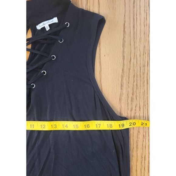Another Love brand, bamboo fiber, black midi dress - Picture 8 of 9